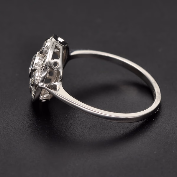 Platinum & Diamond Art Deco Inspired Ring
