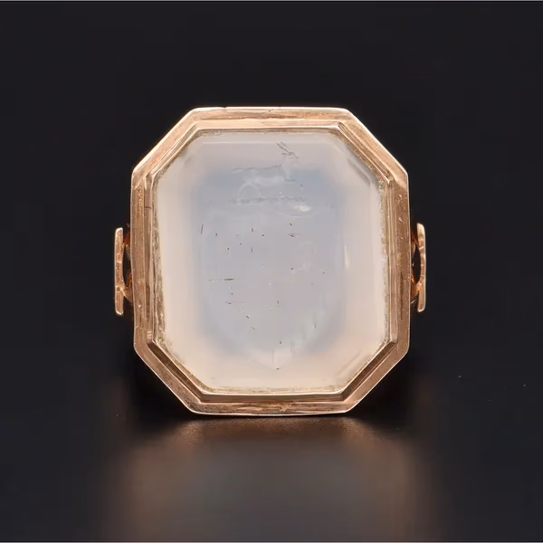 Antique Georgian 15ct Rose Gold Armorial Ring