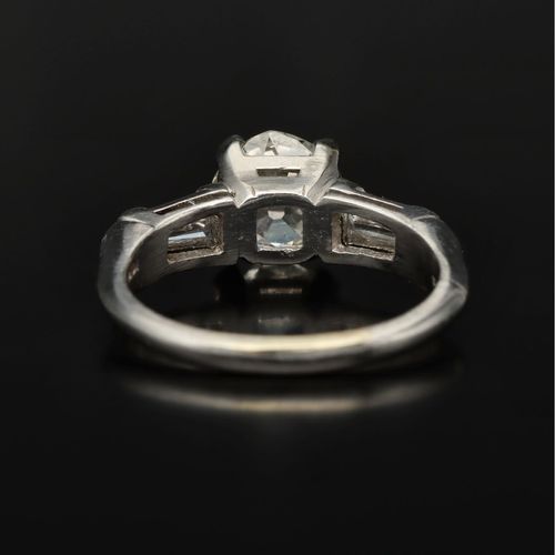 Art Deco Platinum and Diamond Ring image-5