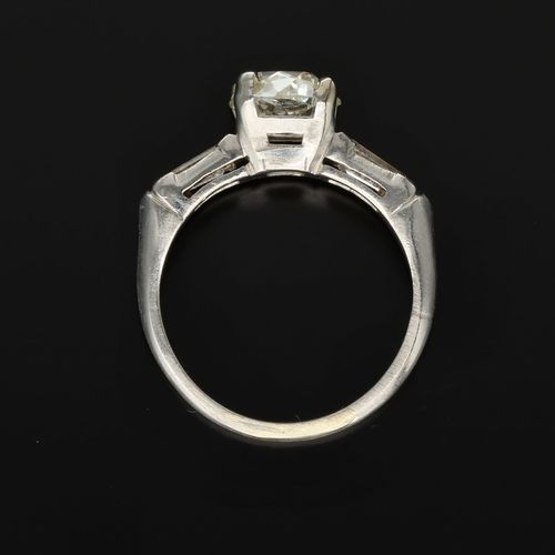 Art Deco Platinum and Diamond Ring image-6