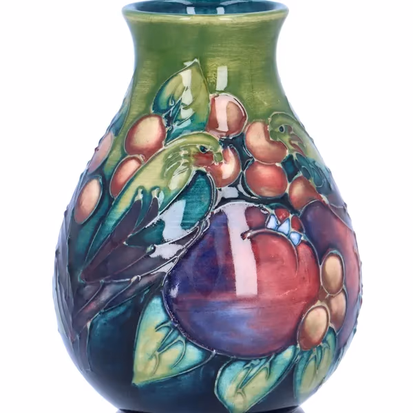 Moorcroft Finches Special Events Vase