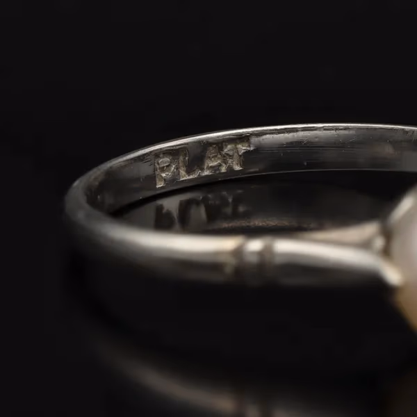 Platinum Cultured Pearl Ring