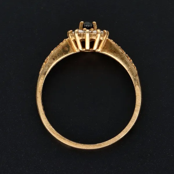 Gold Sapphire Diamond Ring