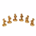 Vintage Continental Silver-Gilt Novelty Figure Name Place Settings