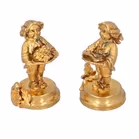 Vintage Continental Silver-Gilt Novelty Figure Name Place Settings