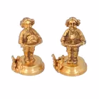Vintage Continental Silver-Gilt Novelty Figure Name Place Settings
