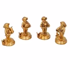 Vintage Continental Silver-Gilt Novelty Figure Name Place Settings
