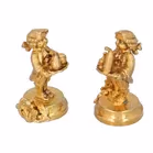 Vintage Continental Silver-Gilt Novelty Figure Name Place Settings