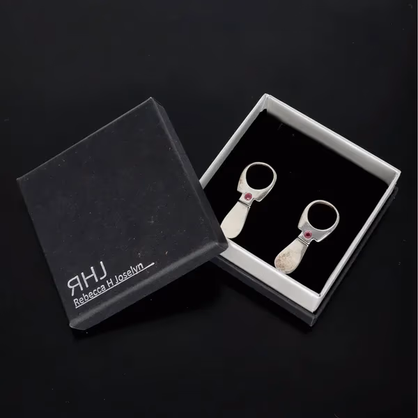 Silver Ring Pull Earrings by Rebecca Joselyn