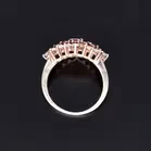 Silver Ruby and Diamond Cocktail Ring