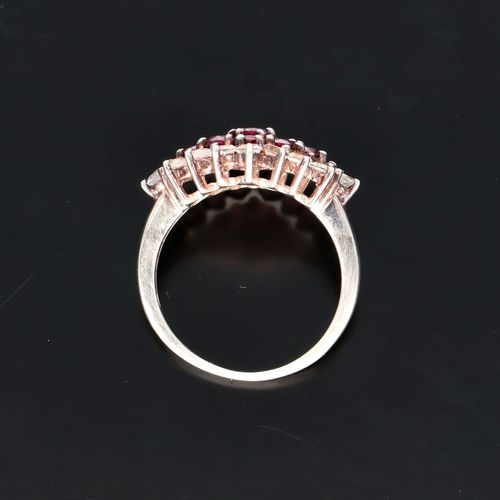 Silver Ruby and Diamond Cocktail Ring image-6