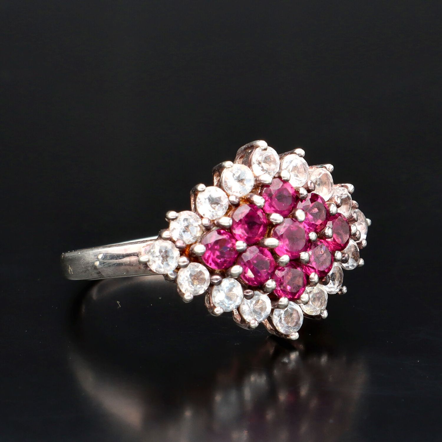 Vintage ruby cocktail on sale ring