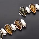 Silver and Amber Necklace