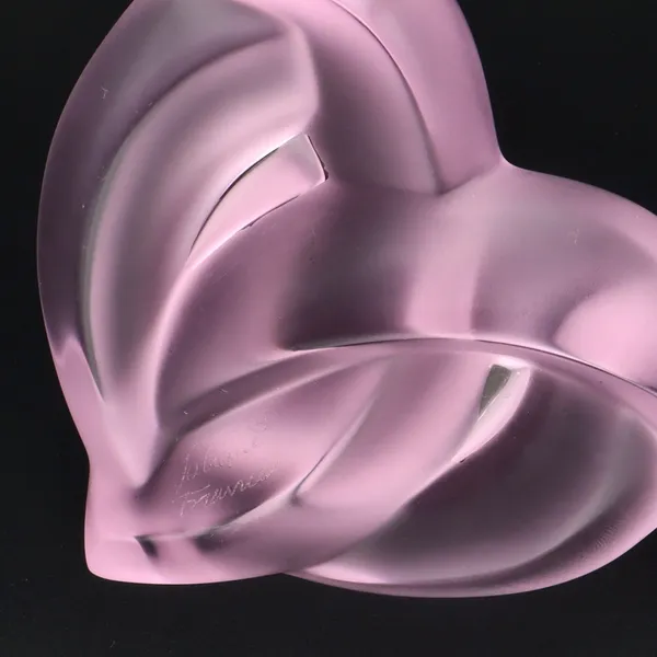 Lalique Pink Entwined Heart