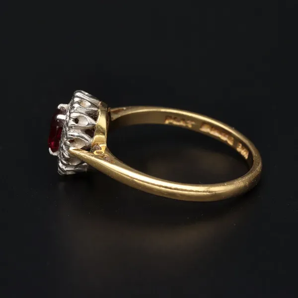 18ct Gold Ruby and Diamond Ring