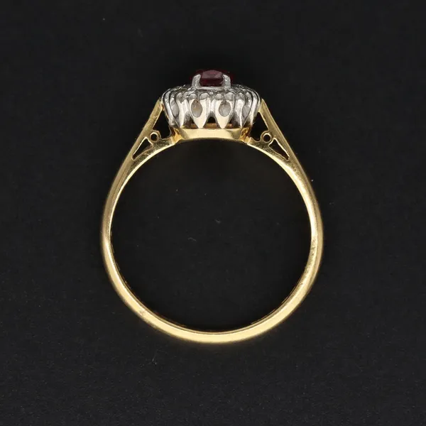 18ct Gold Ruby and Diamond Ring