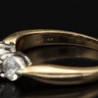 18ct Yellow Gold Diamond Trilogy Ring