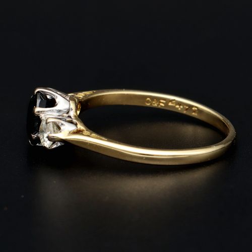 18ct Gold Sapphire and Diamond Ring image-3