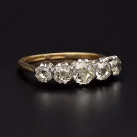 18ct Yellow Gold & Platinum Set 1.4ct Diamond Ring