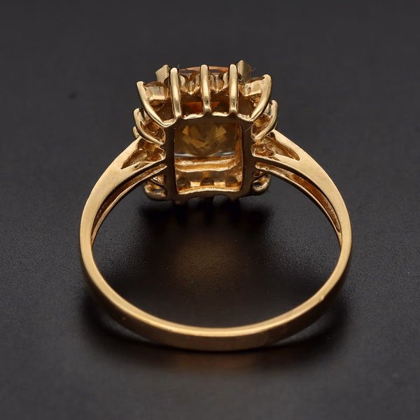 9ct Gold Citrine Dress Ring