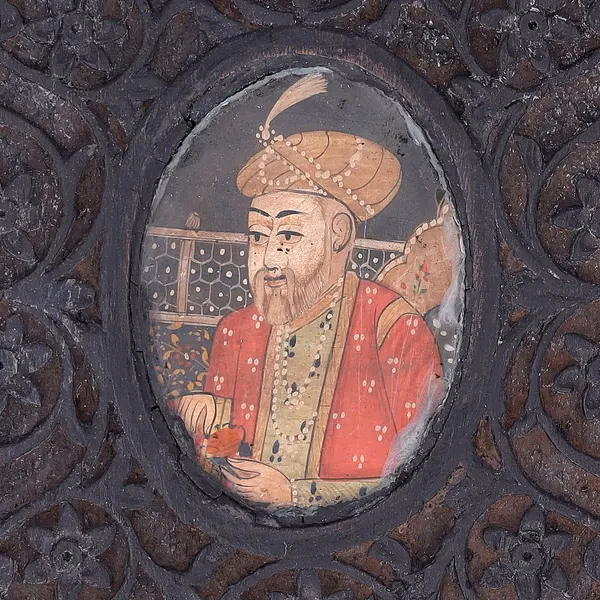 Rare Pair of Miniature Indian School High Society Portraits