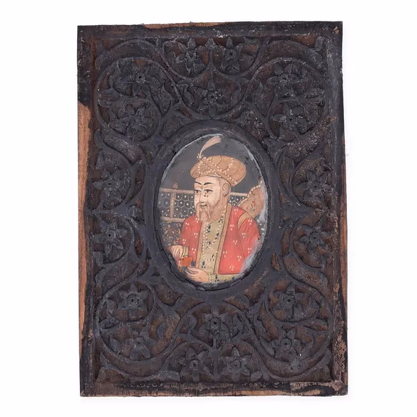 Rare Pair of Miniature Indian School High Society Portraits