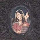 Rare Pair of Miniature Indian School High Society Portraits