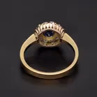 18ct Yellow Gold Sapphire & Diamond Cluster Ring