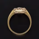 18ct Yellow Gold Sapphire & Diamond Cluster Ring