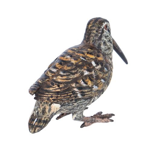 Cold Painted Bronze Figure of a Snipe image-3