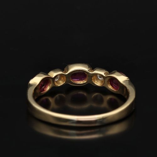 18ct Yellow Gold Ruby and Diamond Ring image-5