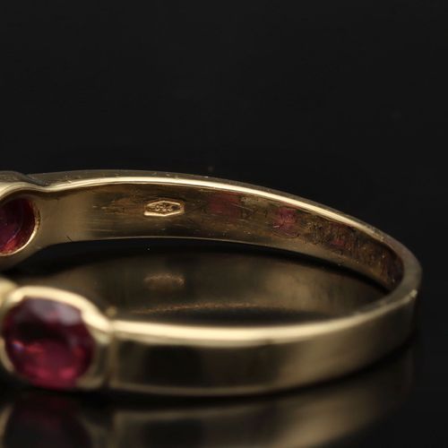 18ct Yellow Gold Ruby and Diamond Ring image-4