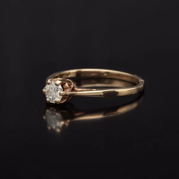9K Gold Diamond Solitaire Ring