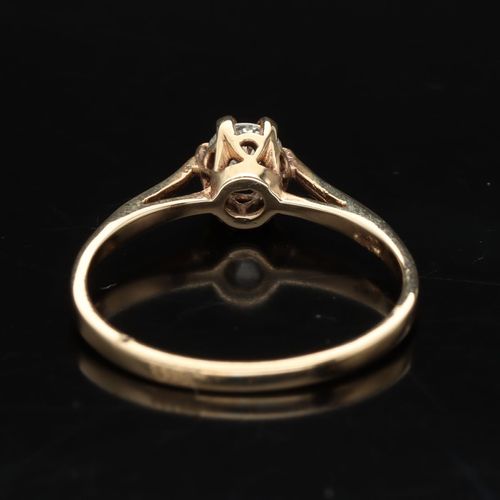 9K Gold Diamond Solitaire Ring image-5