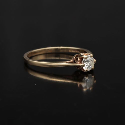 9K Gold Diamond Solitaire Ring image-1