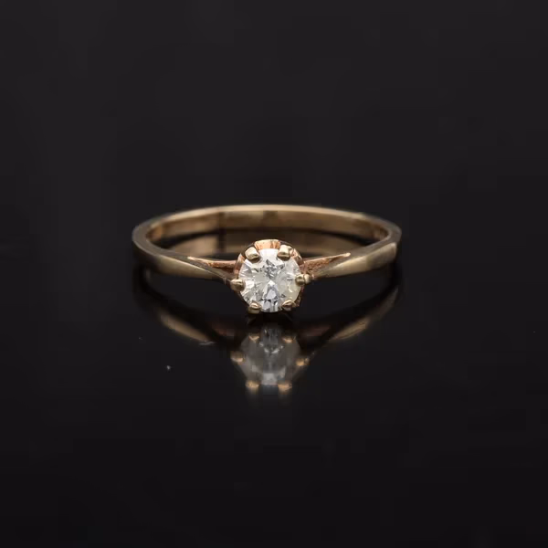 9K Gold Diamond Solitaire Ring