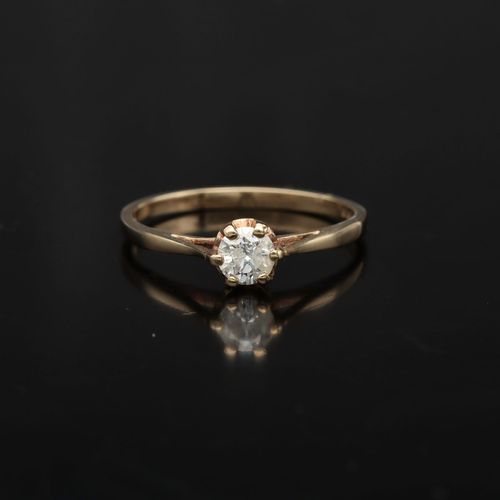 9K Gold Diamond Solitaire Ring image-2