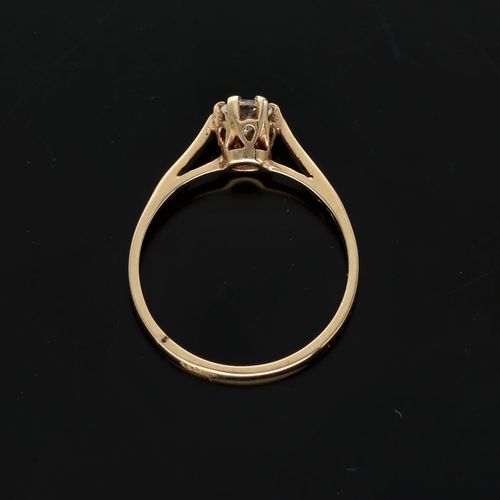 9K Gold Diamond Solitaire Ring image-6