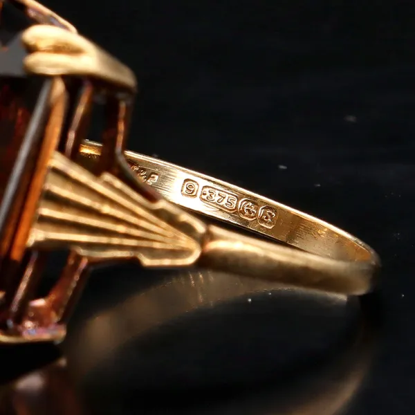 9ct Gold Smokey Quartz Ring