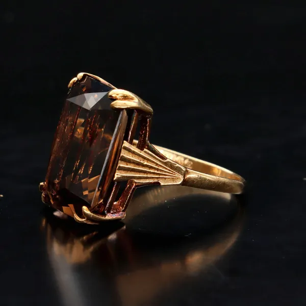 9ct Gold Smokey Quartz Ring