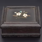 Italian Pietra Dura Inlaid Ebony Trinket Box