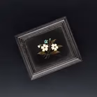 Italian Pietra Dura Inlaid Ebony Trinket Box