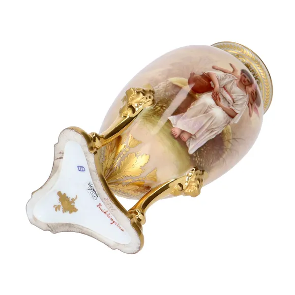 Vienna Hand Painted Porcelain Vase