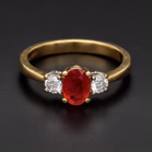 18ct Yellow Gold Ruby and Diamond Ring