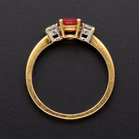 18ct Yellow Gold Ruby and Diamond Ring