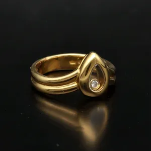 18k Chopard Happy Diamonds Pear Shaped Ring