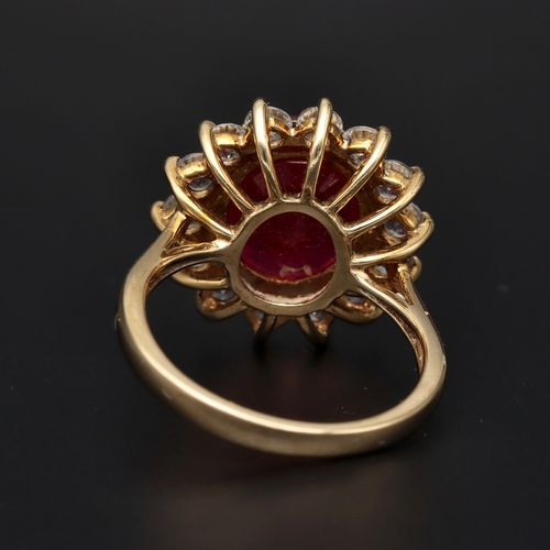 9ct Gold Ruby and White Zircon Ring image-5