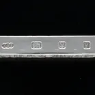 Boxed Modernist Silver Ingot Paperweight