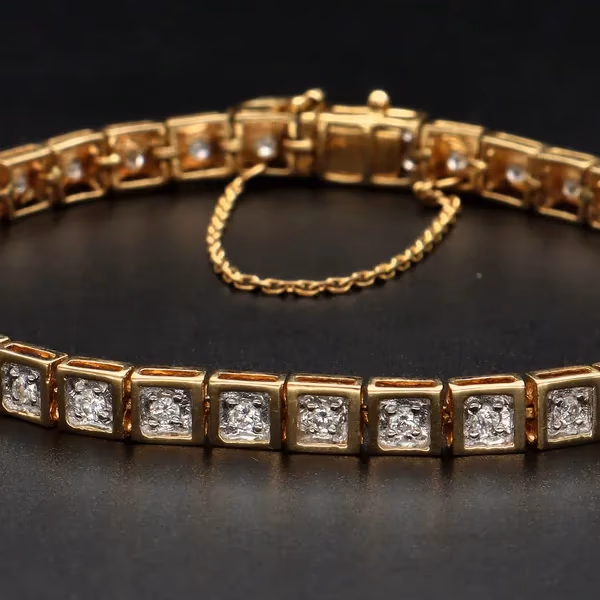 9ct Gold Diamond Bracelet