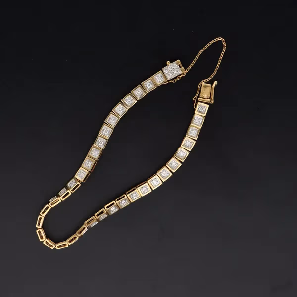 9ct Gold Diamond Bracelet